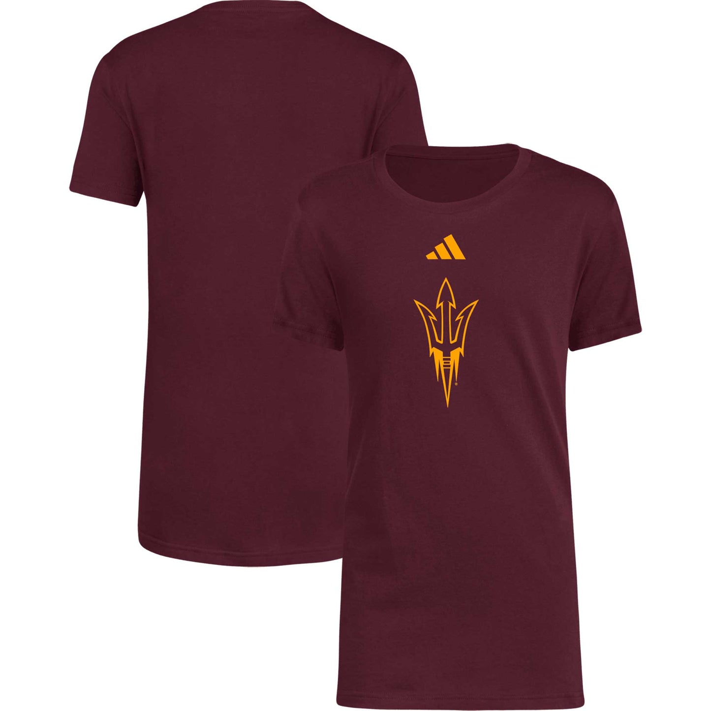 Youth adidas  Maroon Arizona State Sun Devils 2023 Sideline Locker Room Logo Fresh T-Shirt