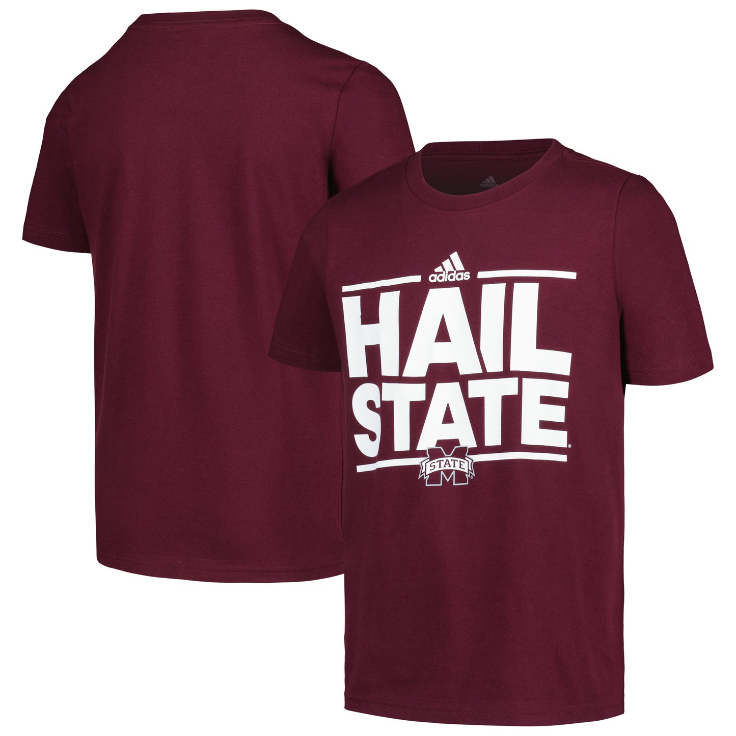 Youth adidas Maroon Mississippi State Bulldogs Slogan Dazzler T-Shirt