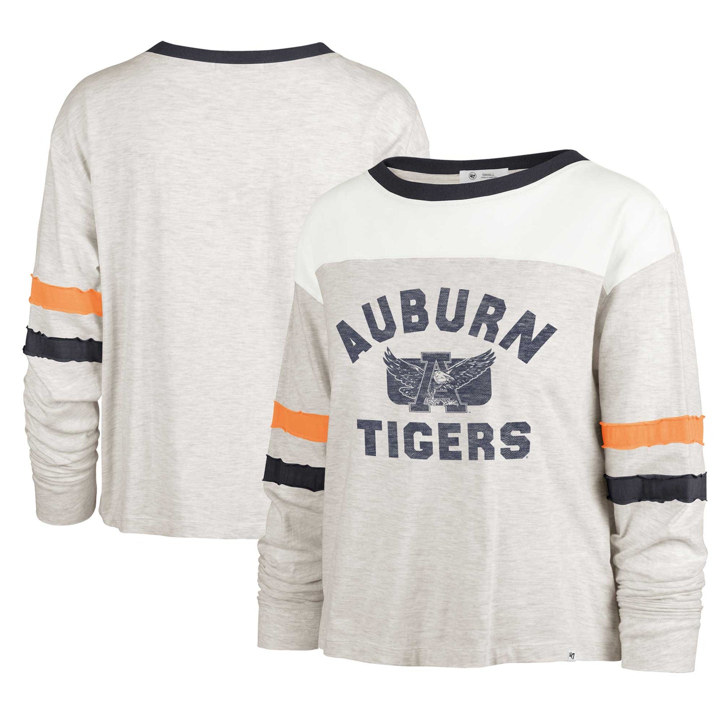 Women's '47 Oatmeal Auburn Tigers Vault All Class Lena Long Sleeve T-Shirt