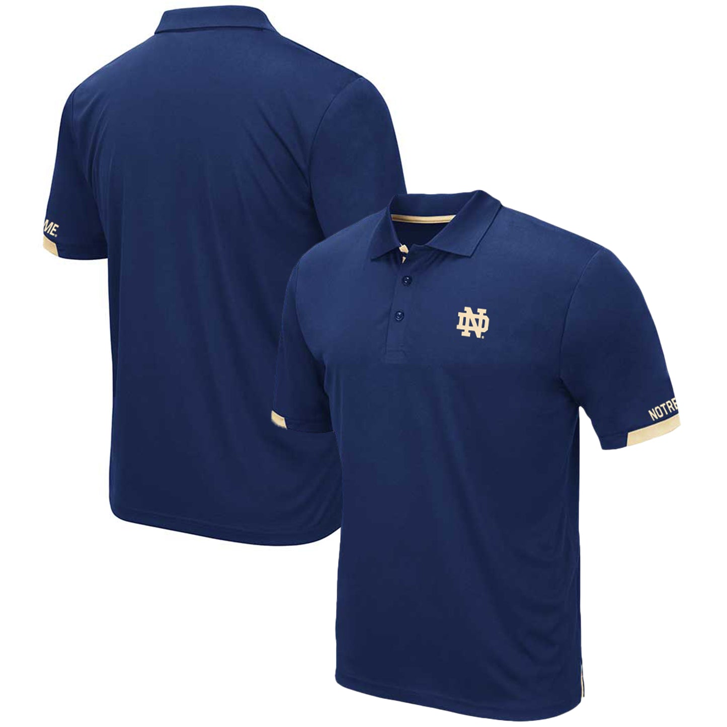 Men's Colosseum Navy Notre Dame Fighting Irish Big & Tall Santry Polo