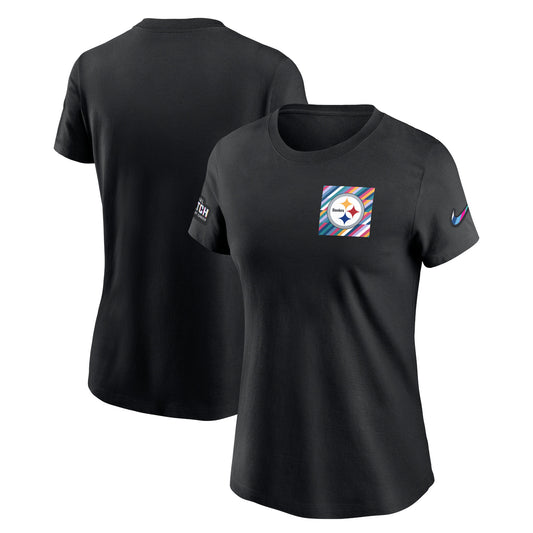 Women's Nike  Black Pittsburgh Steelers 2023 NFL Crucial Catch Sideline Tri-Blend T-Shirt