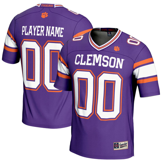 Men's GameDay Greats Purple Clemson Tigers NIL Pick-A-Player Football Jersey