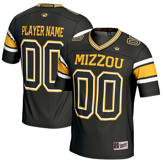 Men's GameDay Greats Black Missouri Tigers NIL Pick-A-Player Football Jersey