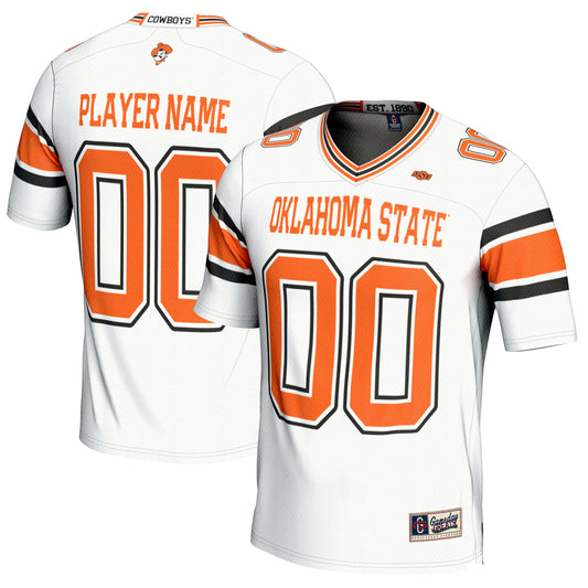 Men's GameDay Greats White Oklahoma State Cowboys NIL Pick-A-Player Football Jersey