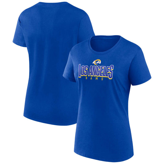 Women's Fanatics  Royal Los Angeles Rams Route T-shirt