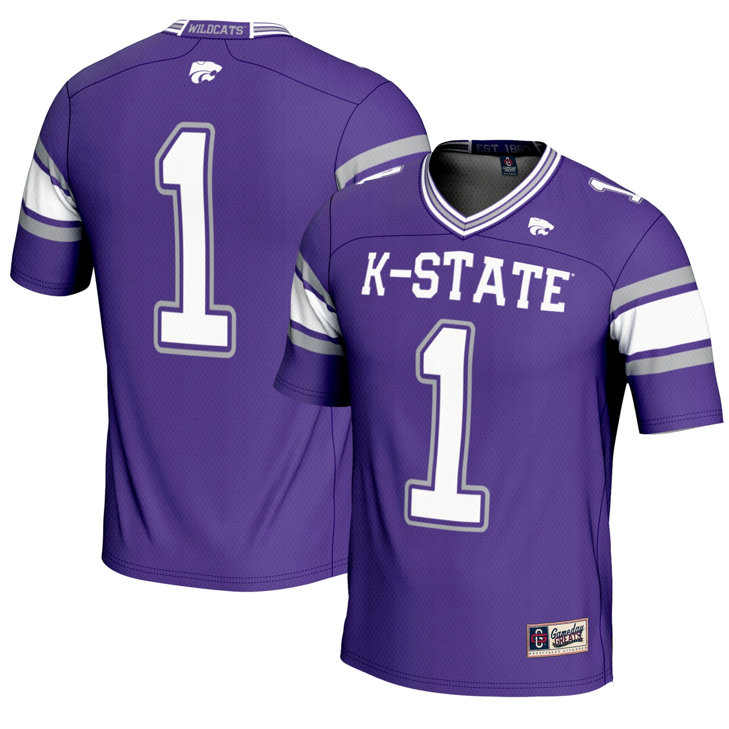 Youth GameDay Greats #1 Purple Kansas State Wildcats Endzone Football Jersey