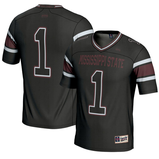 Youth GameDay Greats #1 Black Mississippi State Bulldogs Endzone Football Jersey