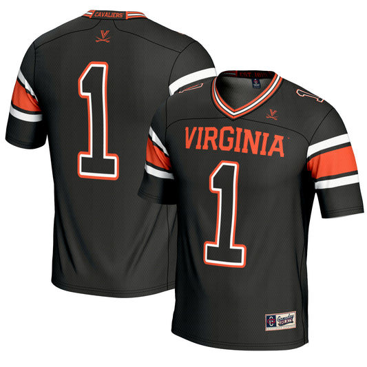 Men's GameDay Greats #1 Black Virginia Cavaliers Endzone Football Jersey