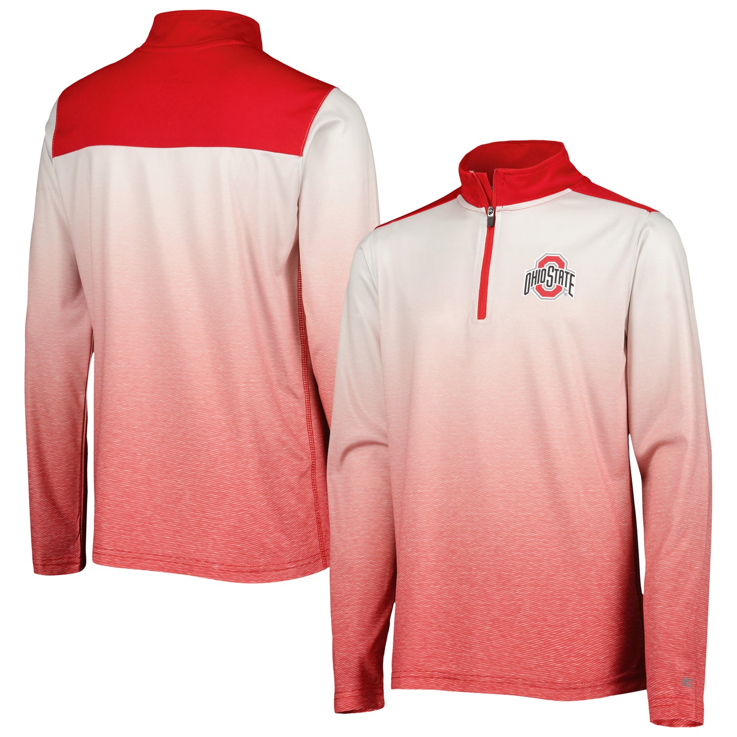 Youth Colosseum White/Scarlet Ohio State Buckeyes Max Quarter-Zip Jacket