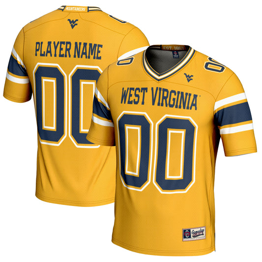 Men's GameDay Greats Gold West Virginia Mountaineers NIL Pick-A-Player Football Jersey