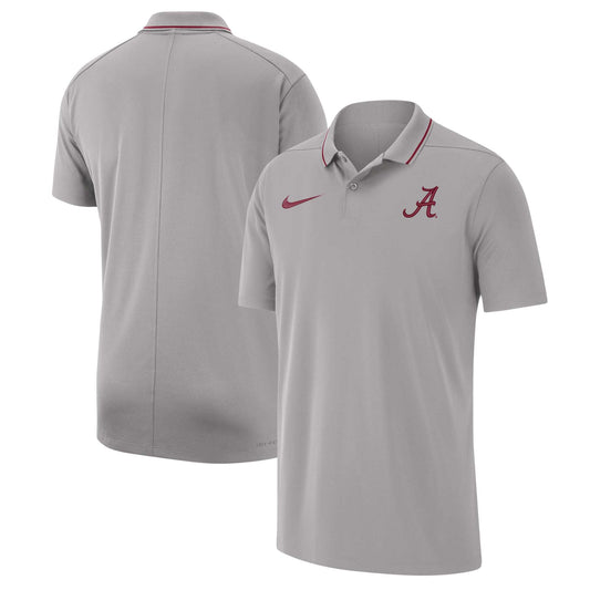 Men's Nike Gray Alabama Crimson Tide 2023 Coaches Performance Polo