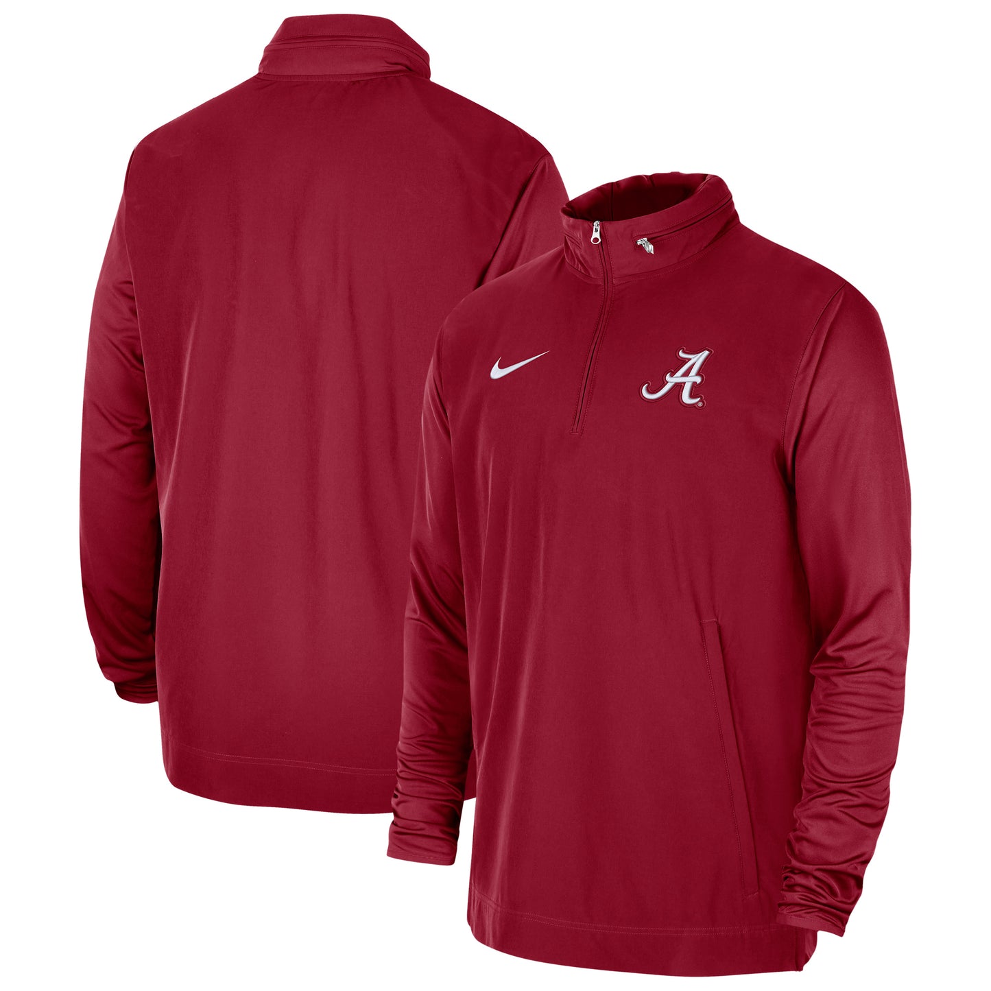 Men's Nike Crimson Alabama Crimson Tide 2023 Coach Half-Zip Hooded Jacket