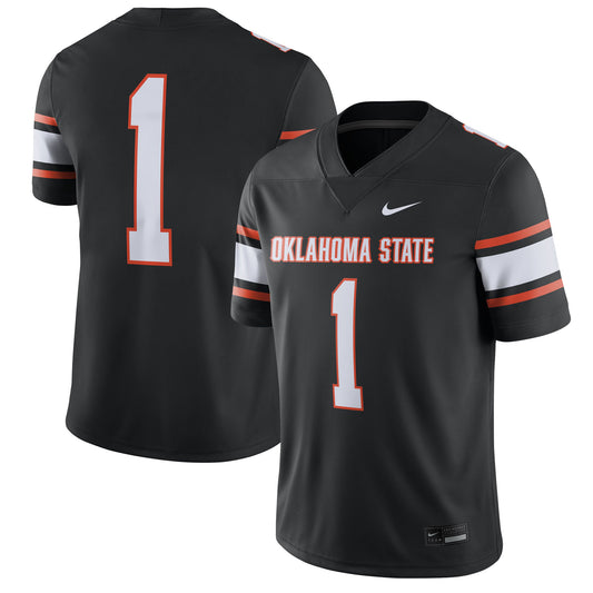 Men's Nike #1 Black Oklahoma State Cowboys Game Jersey