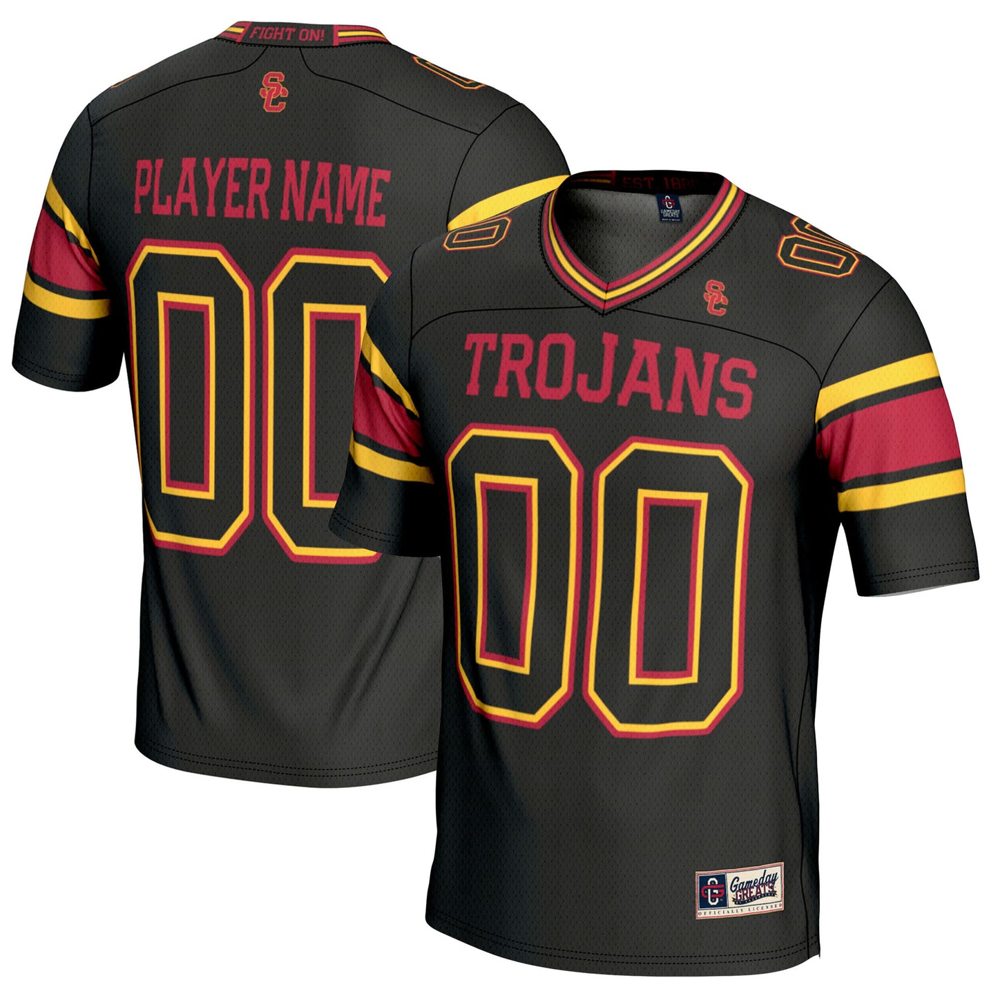 Youth GameDay Greats Black USC Trojans NIL Pick-A-Player Football Jersey