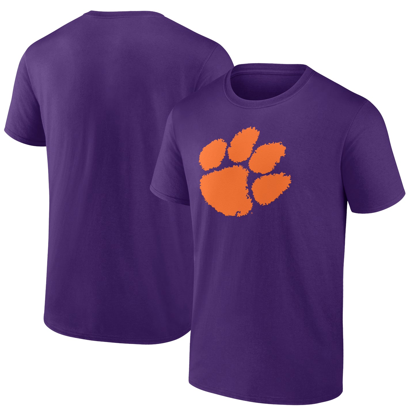 Men's Purple Clemson Tigers Primary Team Logo T-Shirt