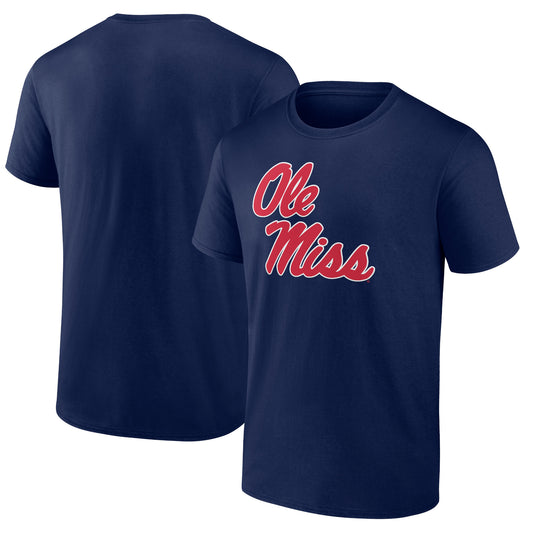 Men's Navy Ole Miss Rebels Primary Logo T-Shirt