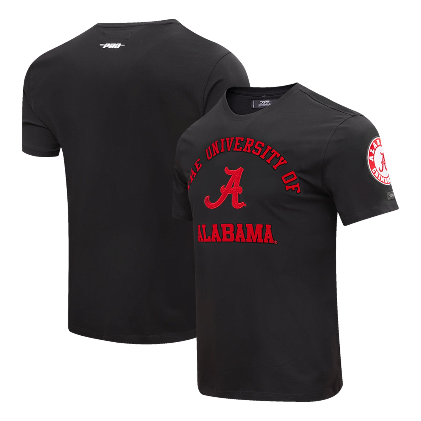 Men's Pro Standard Black Alabama Crimson Tide Classic Stacked Logo T-Shirt