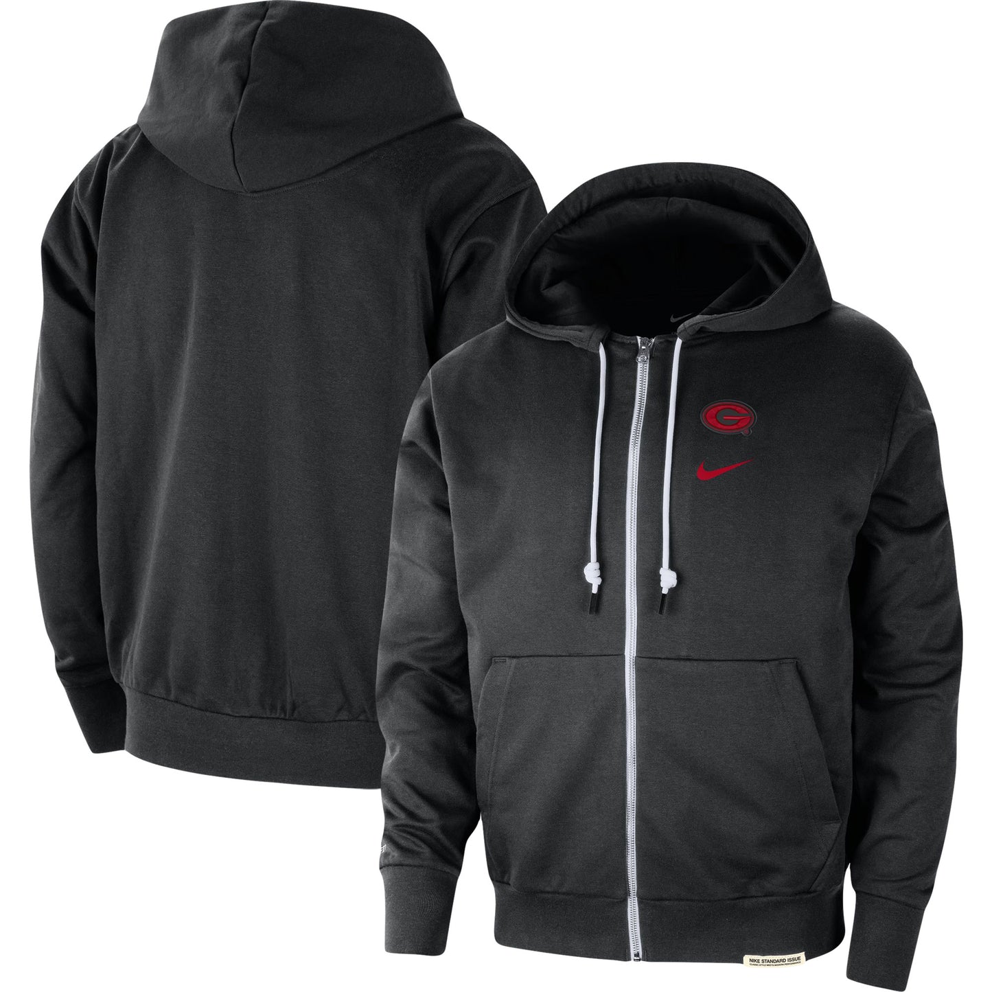 Men's Nike Black Georgia Bulldogs Standard Issue Player Performance Full-Zip Hoodie