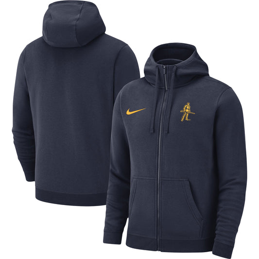 Men's Nike Navy West Virginia Mountaineers Club Full-Zip Hoodie