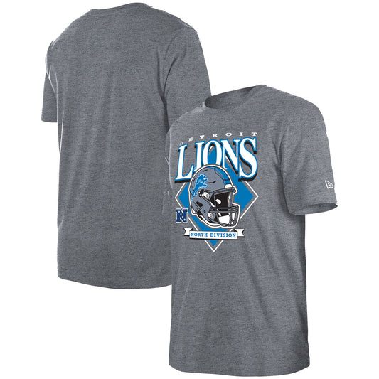 Men's New Era Gray Detroit Lions Team Logo T-Shirt