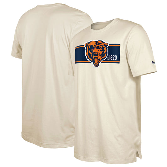 Men's New Era Cream Chicago Bears Third Down Historic T-Shirt