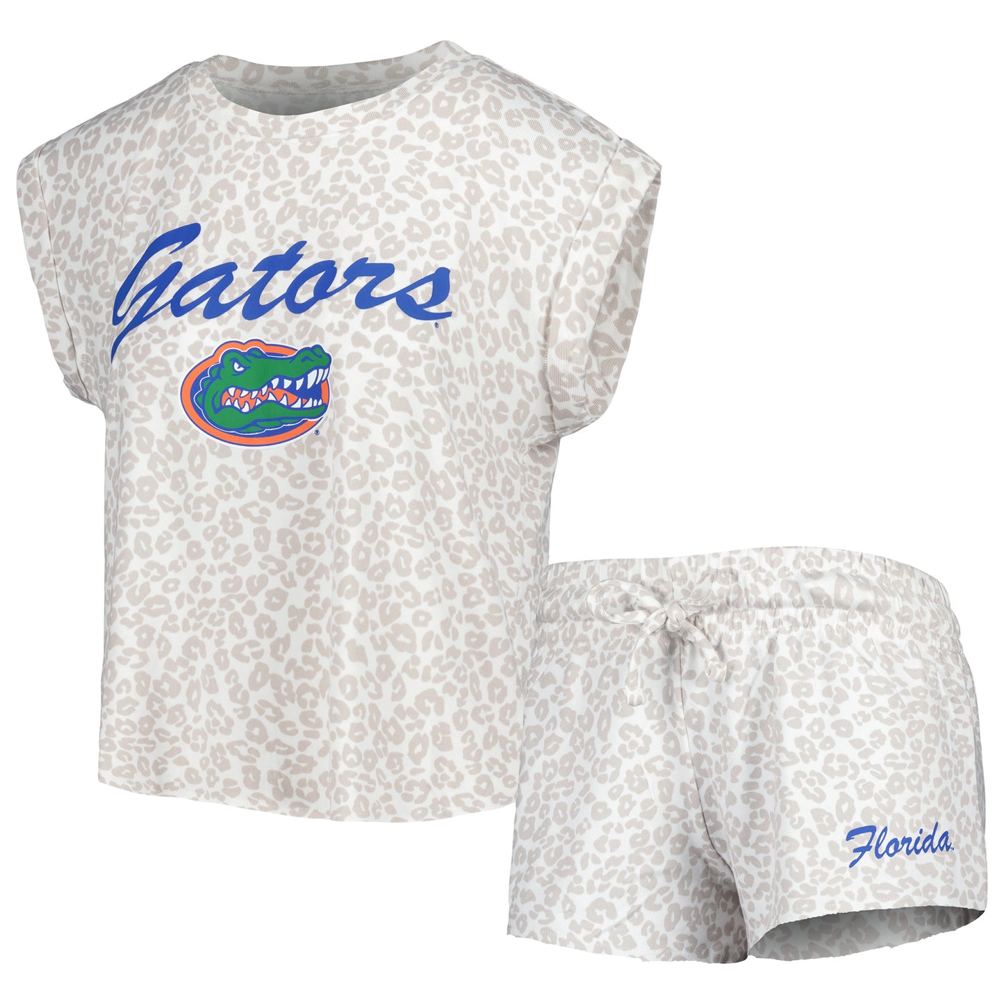 Women's Concepts Sport  Cream Florida Gators Montana T-Shirt & Shorts Sleep Set