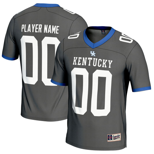 Men's GameDay Greats Charcoal Kentucky Wildcats NIL Pick-A-Player Football Jersey