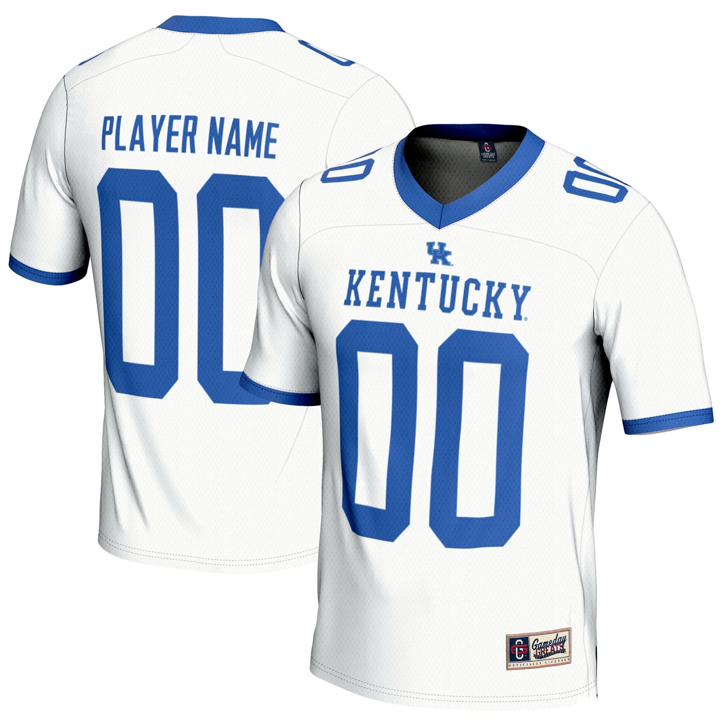 Men's GameDay Greats White Kentucky Wildcats NIL Pick-A-Player Football Jersey