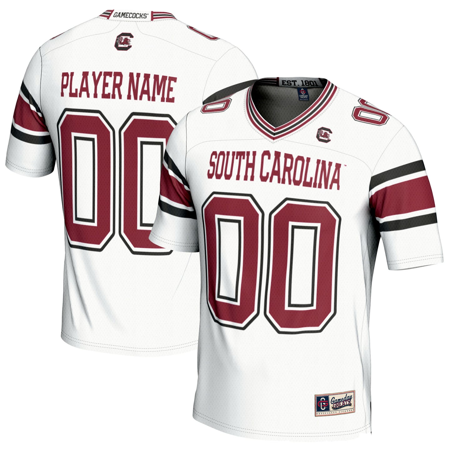 Men's GameDay Greats White South Carolina Gamecocks NIL Pick-A-Player Football Jersey