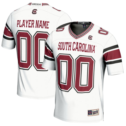 Youth GameDay Greats White South Carolina Gamecocks NIL Pick-A-Player Football Jersey