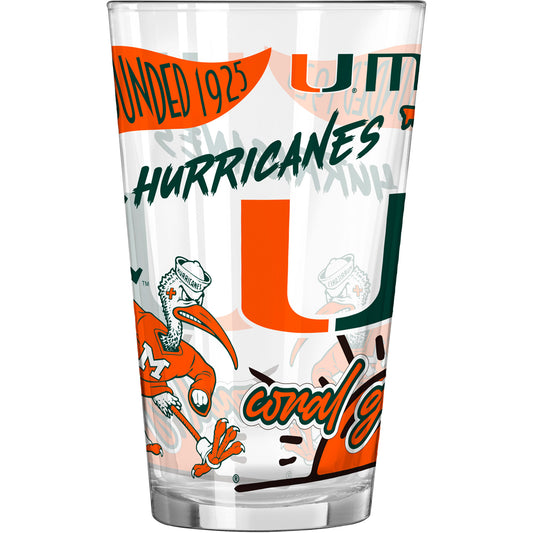 Miami Hurricanes 16oz. Native Pint Glass