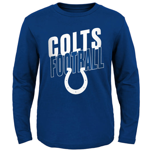 Youth Royal Indianapolis Colts Showtime Long Sleeve T-Shirt