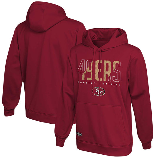 Men's Scarlet San Francisco 49ers Backfield Combine Authentic Pullover Hoodie