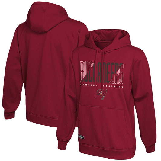 Men's Red Tampa Bay Buccaneers Backfield Combine Authentic Pullover Hoodie