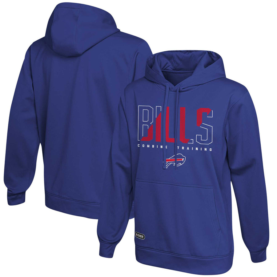 Men's Royal Buffalo Bills Backfield Combine Authentic Pullover Hoodie