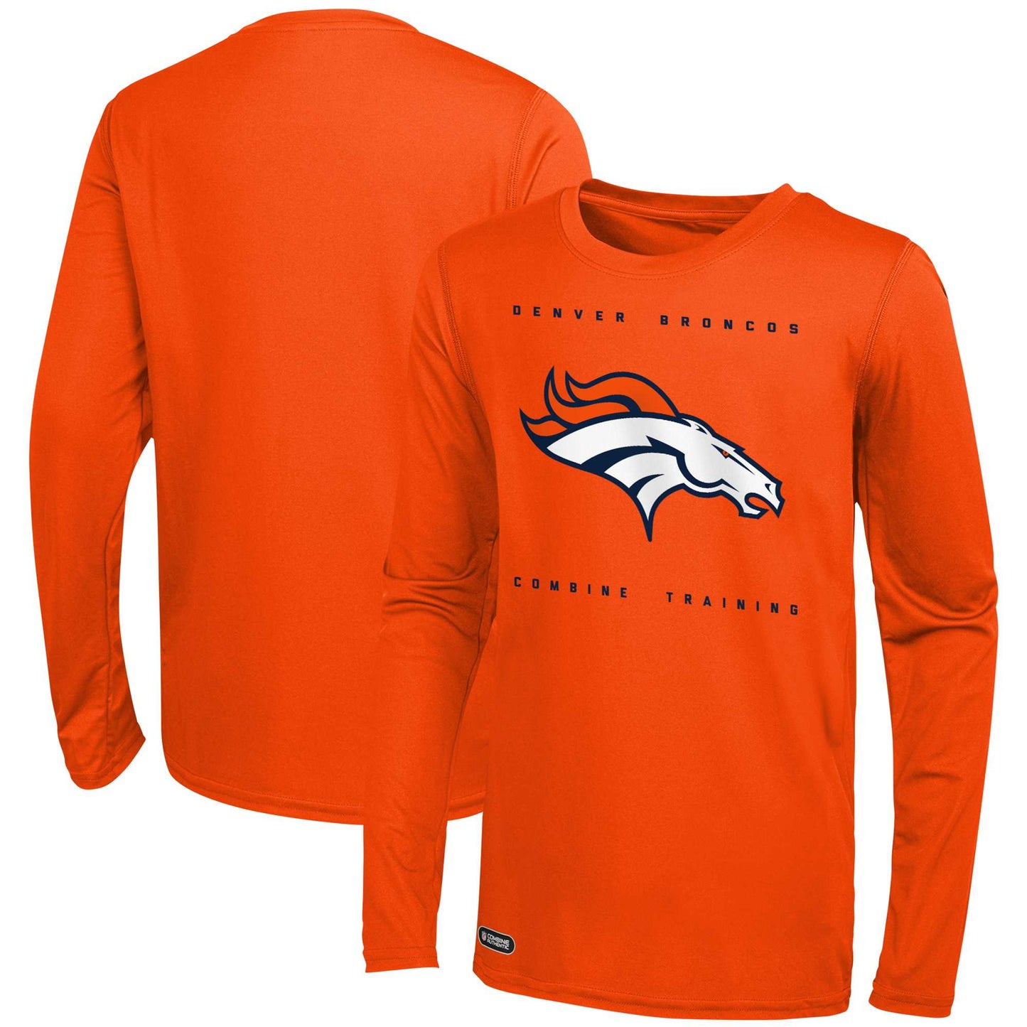 Men's Orange Denver Broncos Side Drill Long Sleeve T-Shirt