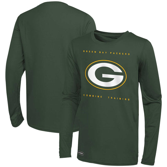 Men's Green Green Bay Packers Side Drill Long Sleeve T-Shirt