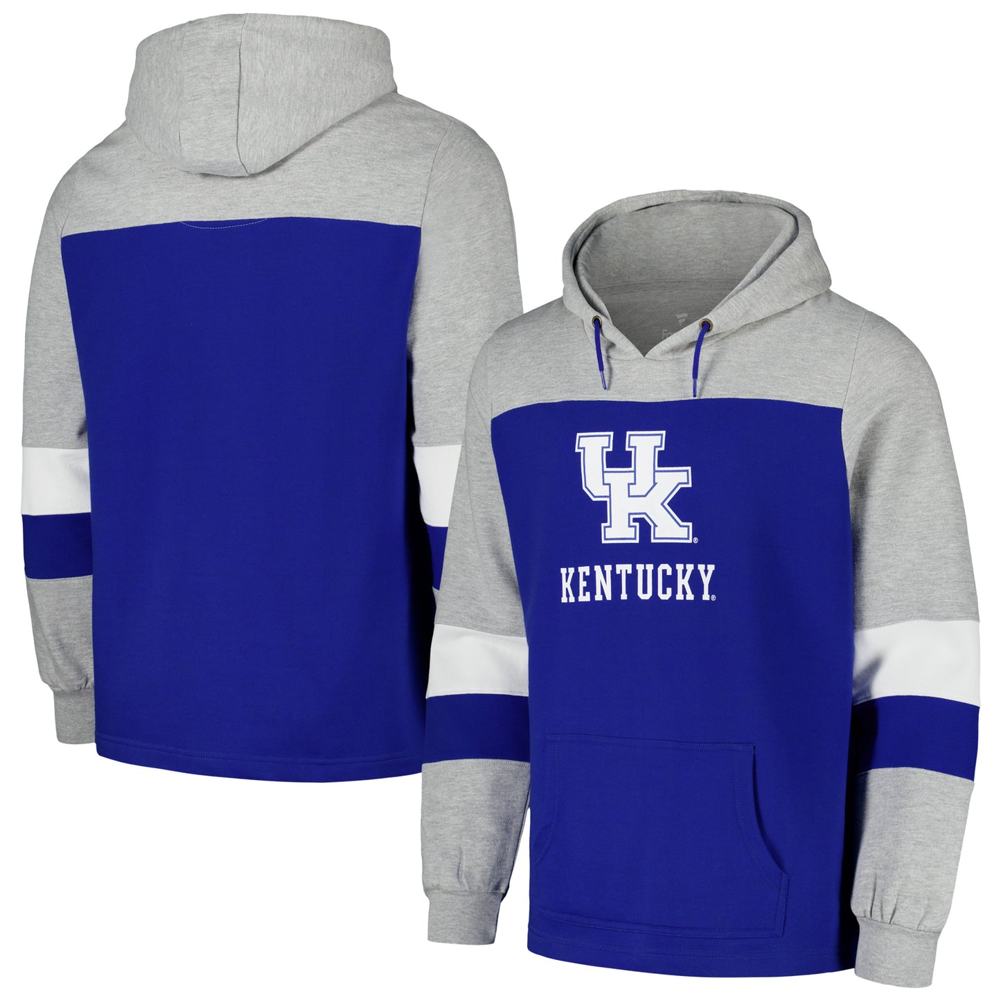 Women's Royal Kentucky Wildcats Plus Size Color-Block Pullover Hoodie