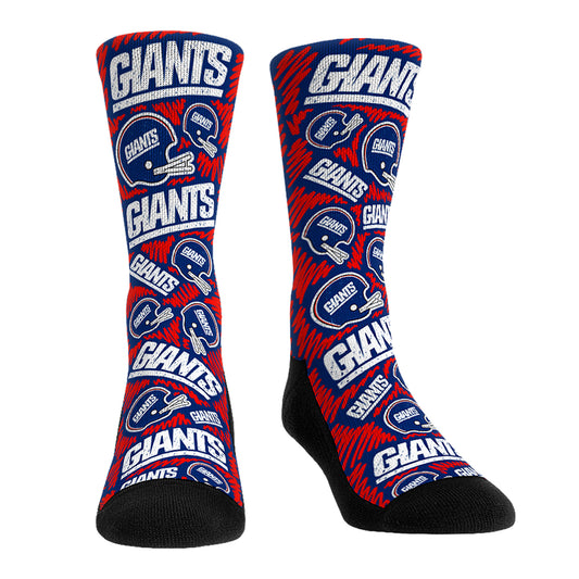 Rock Em Socks New York Giants Throwback Logo Sketch Crew Socks