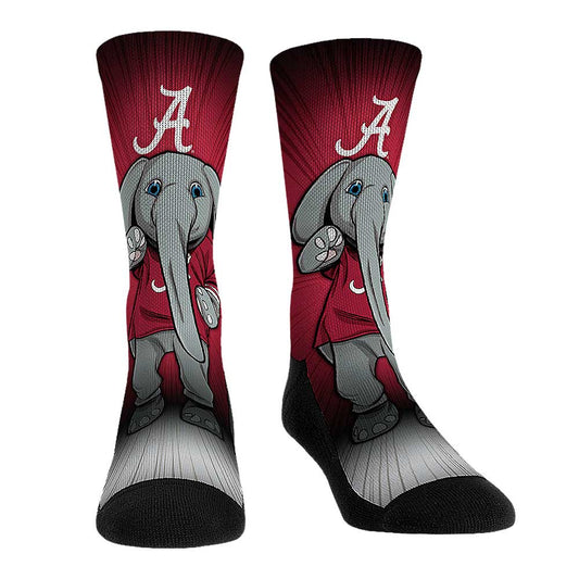 Rock Em Socks Alabama Crimson Tide Mascot Pump Up Crew Socks