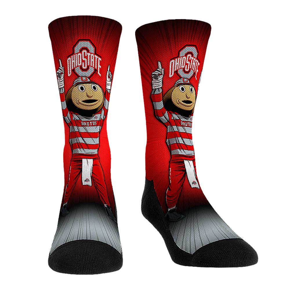 Rock Em Socks Ohio State Buckeyes Mascot Pump Up Crew Socks