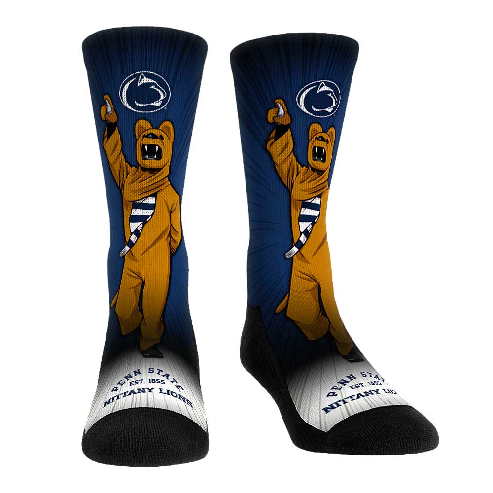 Rock Em Socks Penn State Nittany Lions Mascot Pump Up Crew Socks