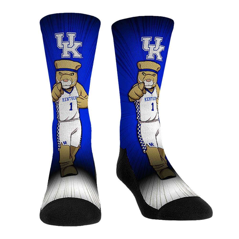 Rock Em Socks Kentucky Wildcats Mascot Pump Up Crew Socks