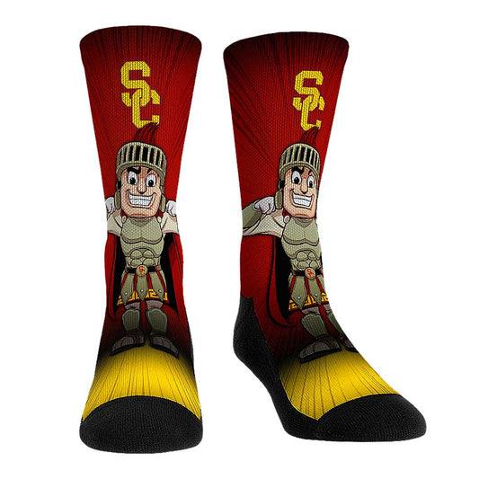 Rock Em Socks USC Trojans Mascot Pump Up Crew Socks