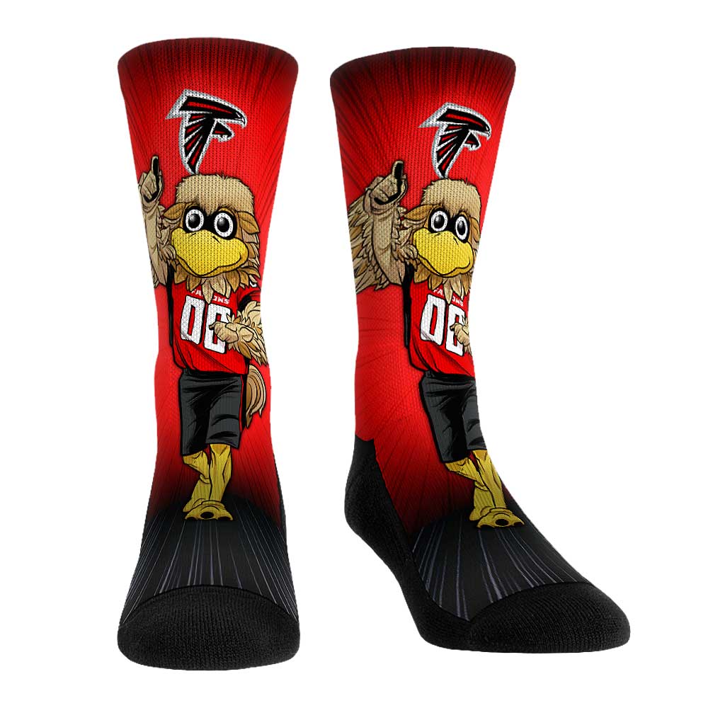 Rock Em Socks Atlanta Falcons Mascot Pump Up Crew Socks