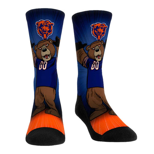 Rock Em Socks Chicago Bears Mascot Pump Up Crew Socks