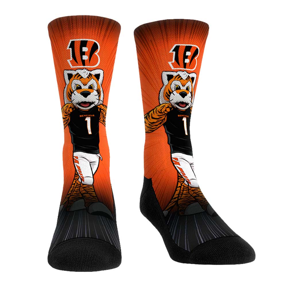 Rock Em Socks Cincinnati Bengals Mascot Pump Up Crew Socks