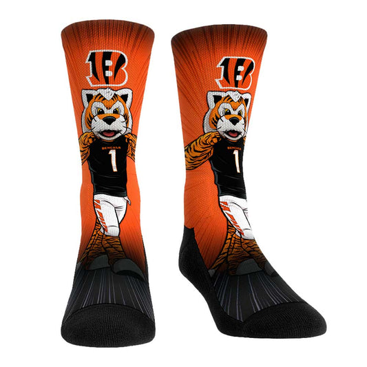 Rock Em Socks Cincinnati Bengals Mascot Pump Up Crew Socks