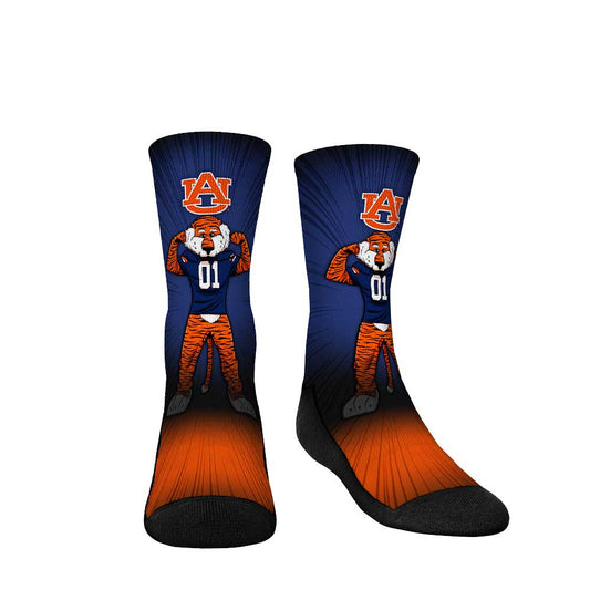 Youth Rock Em Socks Auburn Tigers Mascot Pump Up Crew Socks