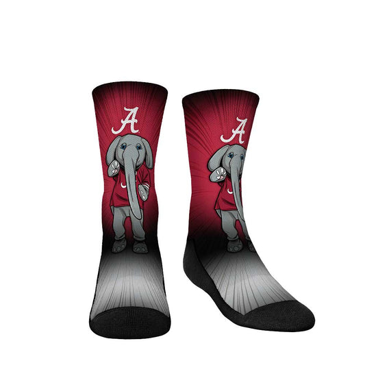 Youth Rock Em Socks Alabama Crimson Tide Mascot Pump Up Crew Socks